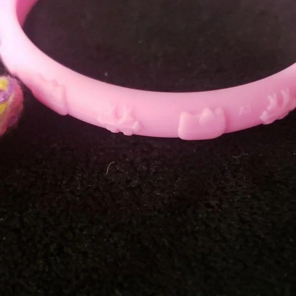Hello Kitty Braided‎ and Rubber Pink Bracelets